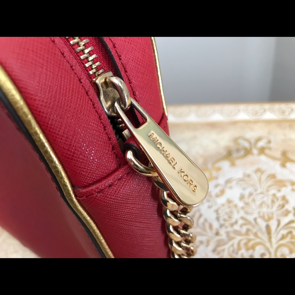 Mk Red Crossbody Bag Gem